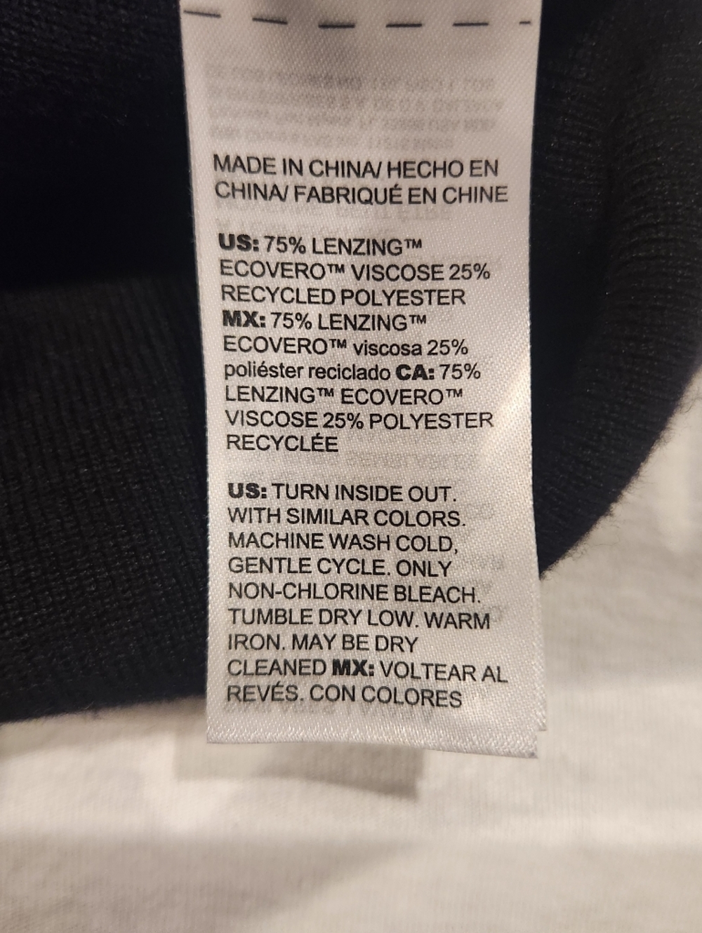 Chico's Black and Plum Colorblock Turtleneck Top - Picture 6 of 6